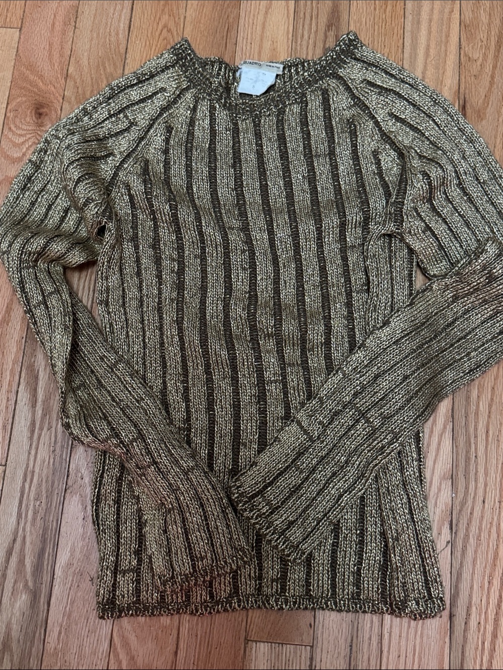 Quadro made in Italy wool sweater gold size small